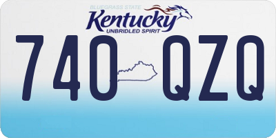 KY license plate 740QZQ