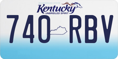 KY license plate 740RBV