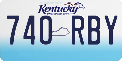 KY license plate 740RBY