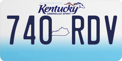 KY license plate 740RDV