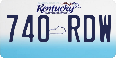 KY license plate 740RDW