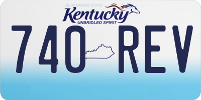 KY license plate 740REV