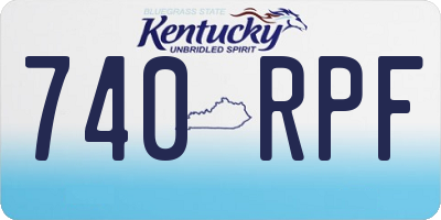 KY license plate 740RPF