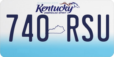 KY license plate 740RSU