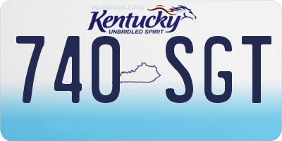 KY license plate 740SGT