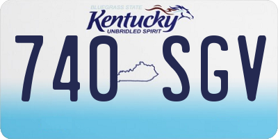 KY license plate 740SGV