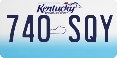 KY license plate 740SQY