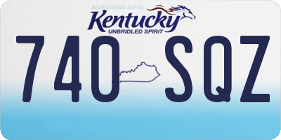 KY license plate 740SQZ