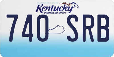 KY license plate 740SRB