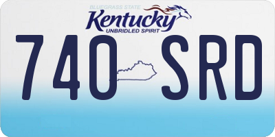 KY license plate 740SRD