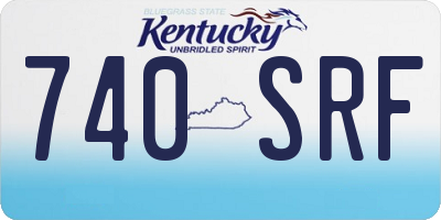 KY license plate 740SRF