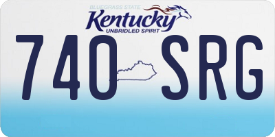 KY license plate 740SRG