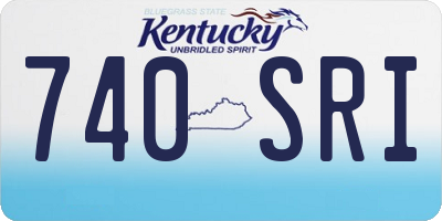 KY license plate 740SRI