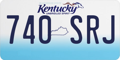 KY license plate 740SRJ