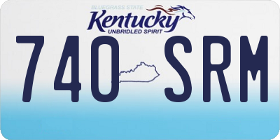 KY license plate 740SRM