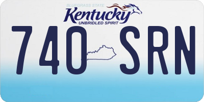 KY license plate 740SRN