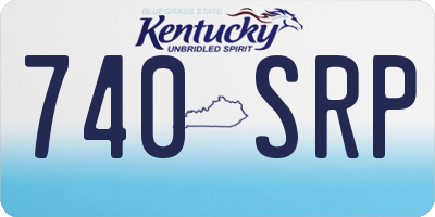 KY license plate 740SRP