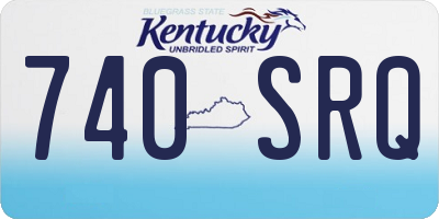 KY license plate 740SRQ
