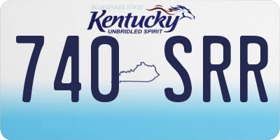 KY license plate 740SRR