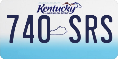 KY license plate 740SRS