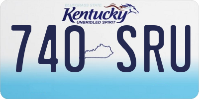 KY license plate 740SRU