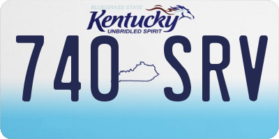 KY license plate 740SRV