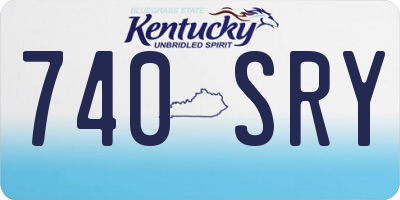 KY license plate 740SRY