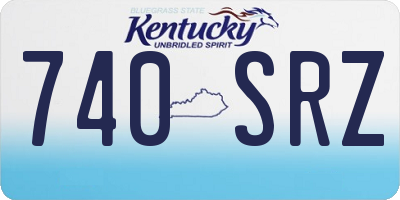 KY license plate 740SRZ