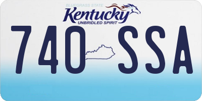 KY license plate 740SSA