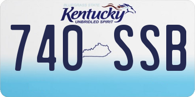 KY license plate 740SSB