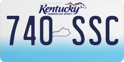 KY license plate 740SSC