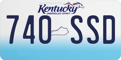 KY license plate 740SSD
