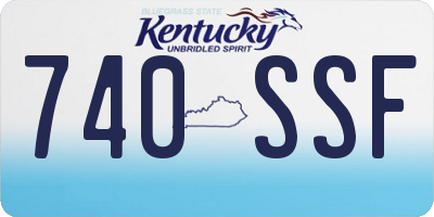 KY license plate 740SSF