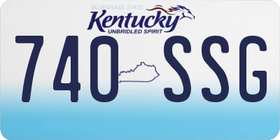 KY license plate 740SSG