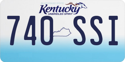 KY license plate 740SSI