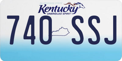 KY license plate 740SSJ