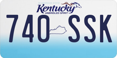 KY license plate 740SSK