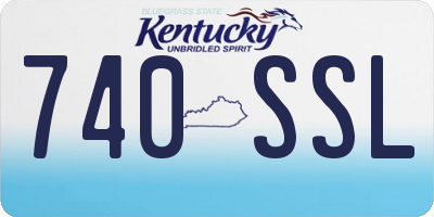 KY license plate 740SSL