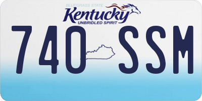KY license plate 740SSM