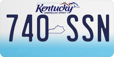 KY license plate 740SSN