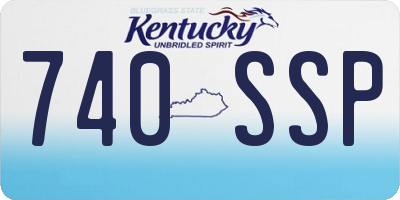 KY license plate 740SSP