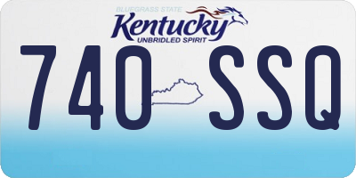 KY license plate 740SSQ