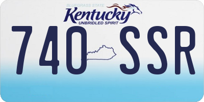 KY license plate 740SSR