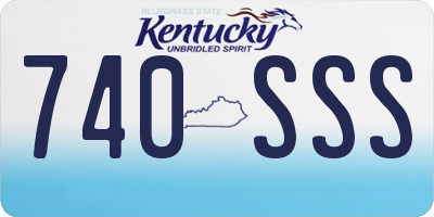 KY license plate 740SSS