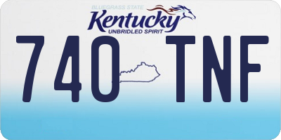 KY license plate 740TNF