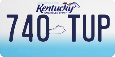 KY license plate 740TUP