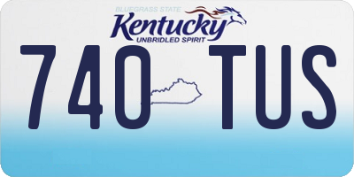 KY license plate 740TUS
