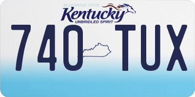 KY license plate 740TUX