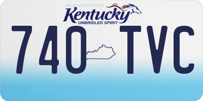 KY license plate 740TVC