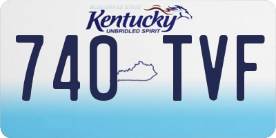 KY license plate 740TVF